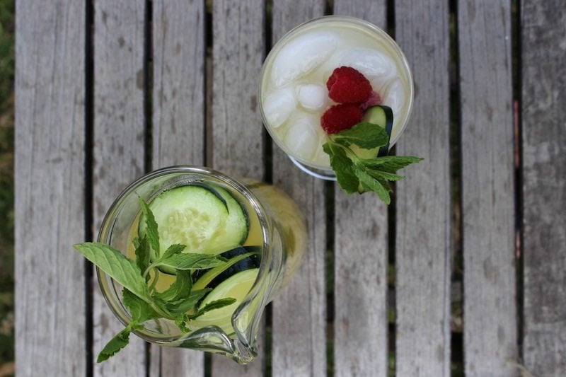 Boozy Cucumber Mint Lemonade