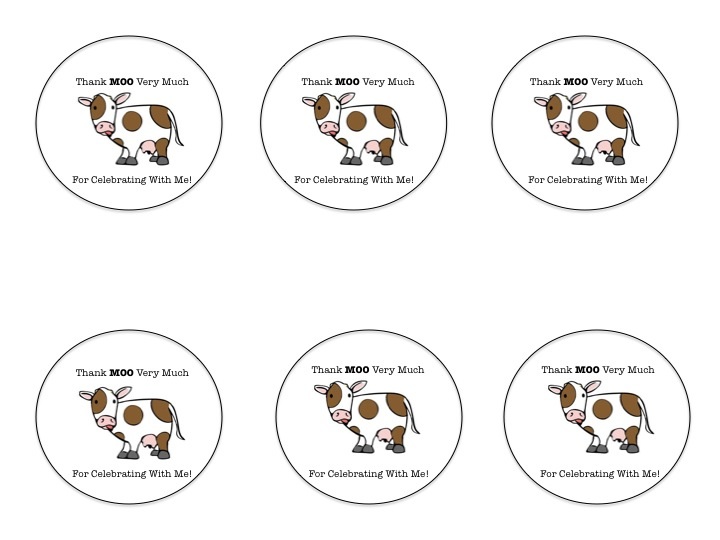 Free Cow Labels