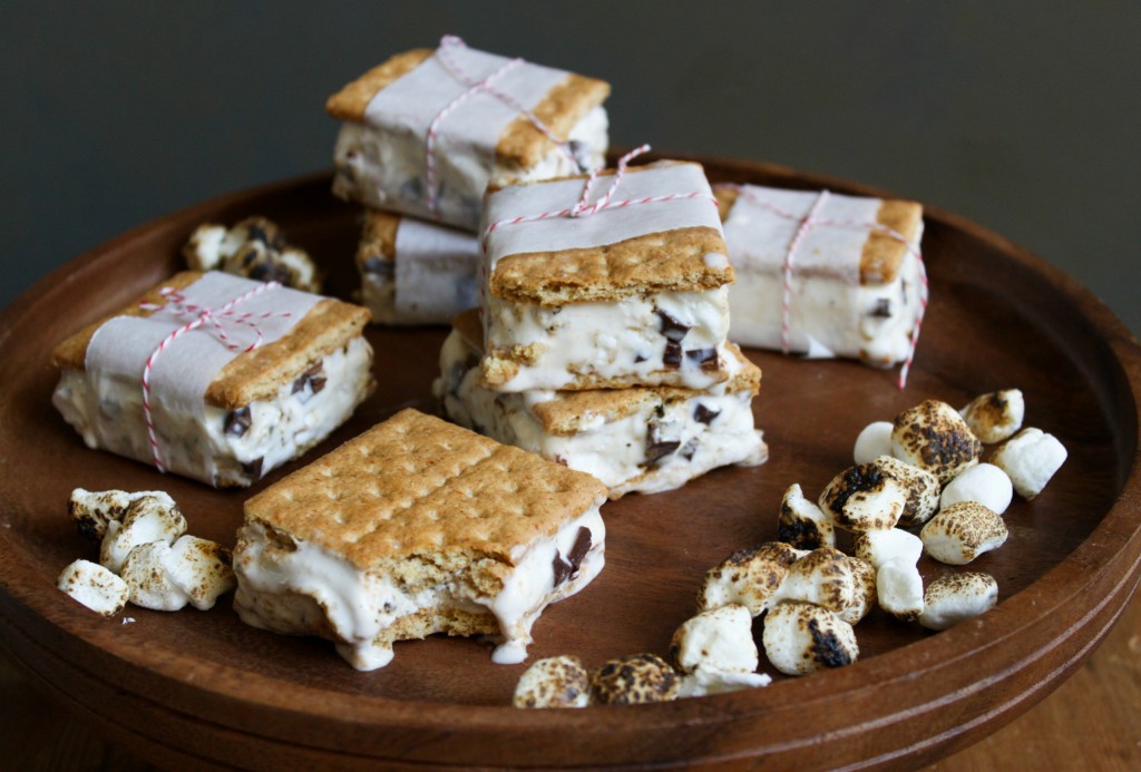 s'mores ice cream sandwiches