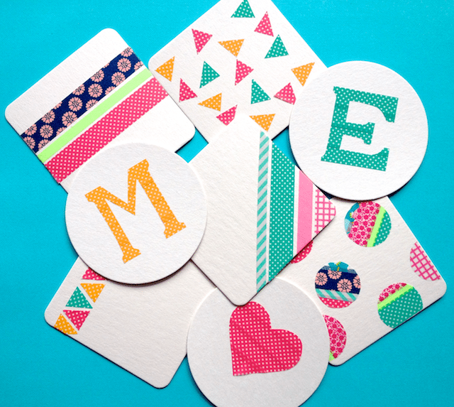 DIY Washi Tape Coasters