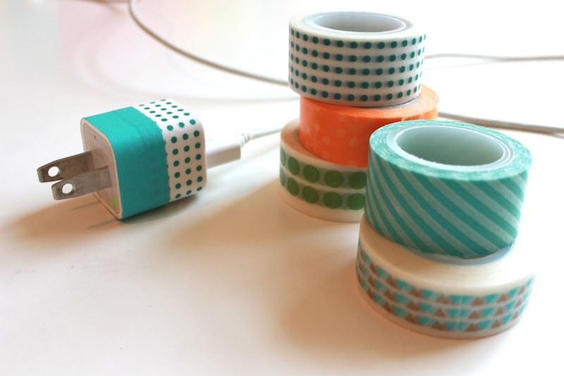 Washi Tape Phone Chargers