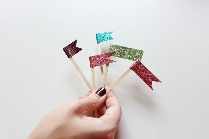 Glitter Cupcake Toppers
