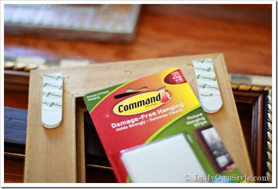 TheChic_commandstripsforcreatingagallerywall command strips for hanging frames