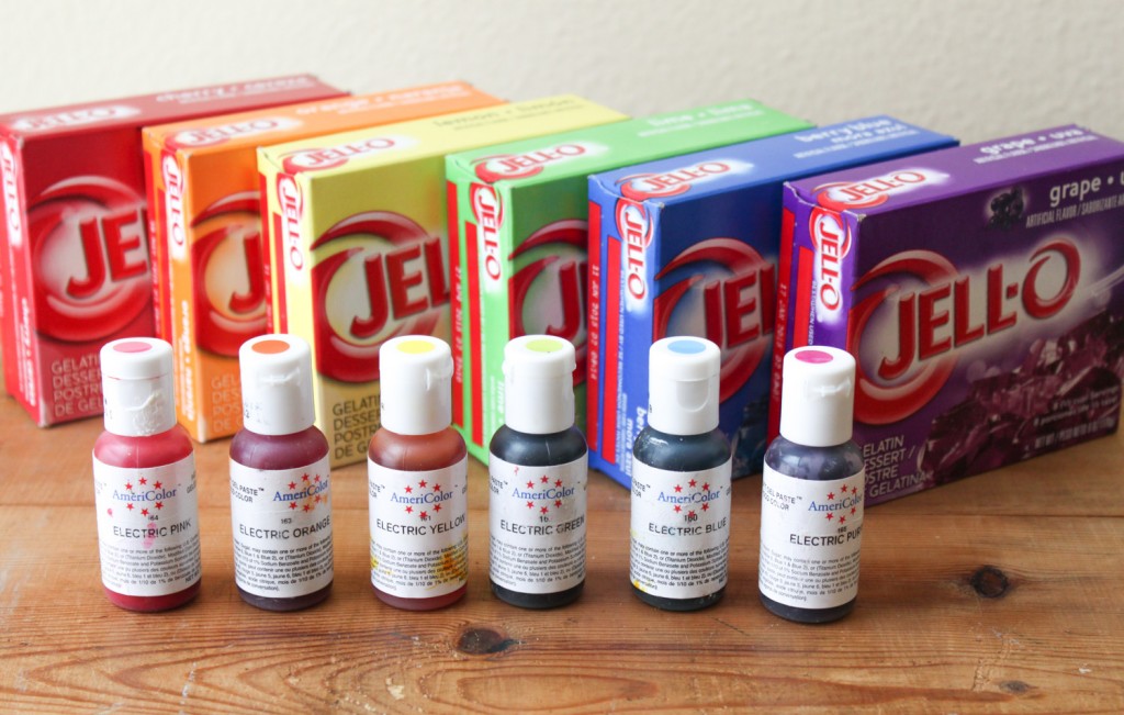 TheChic_jello packets and gel paste colors
