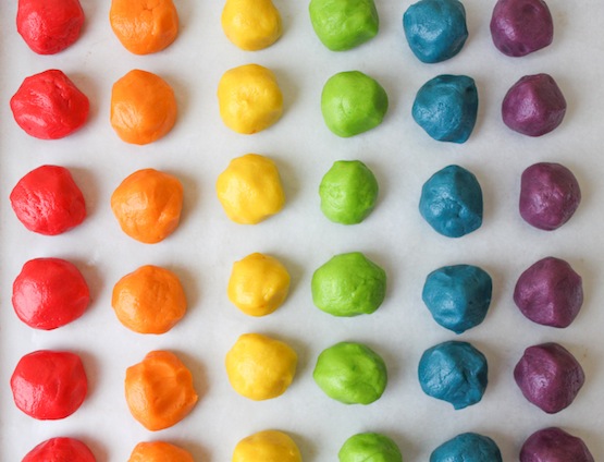 rainbow cookie dough balls