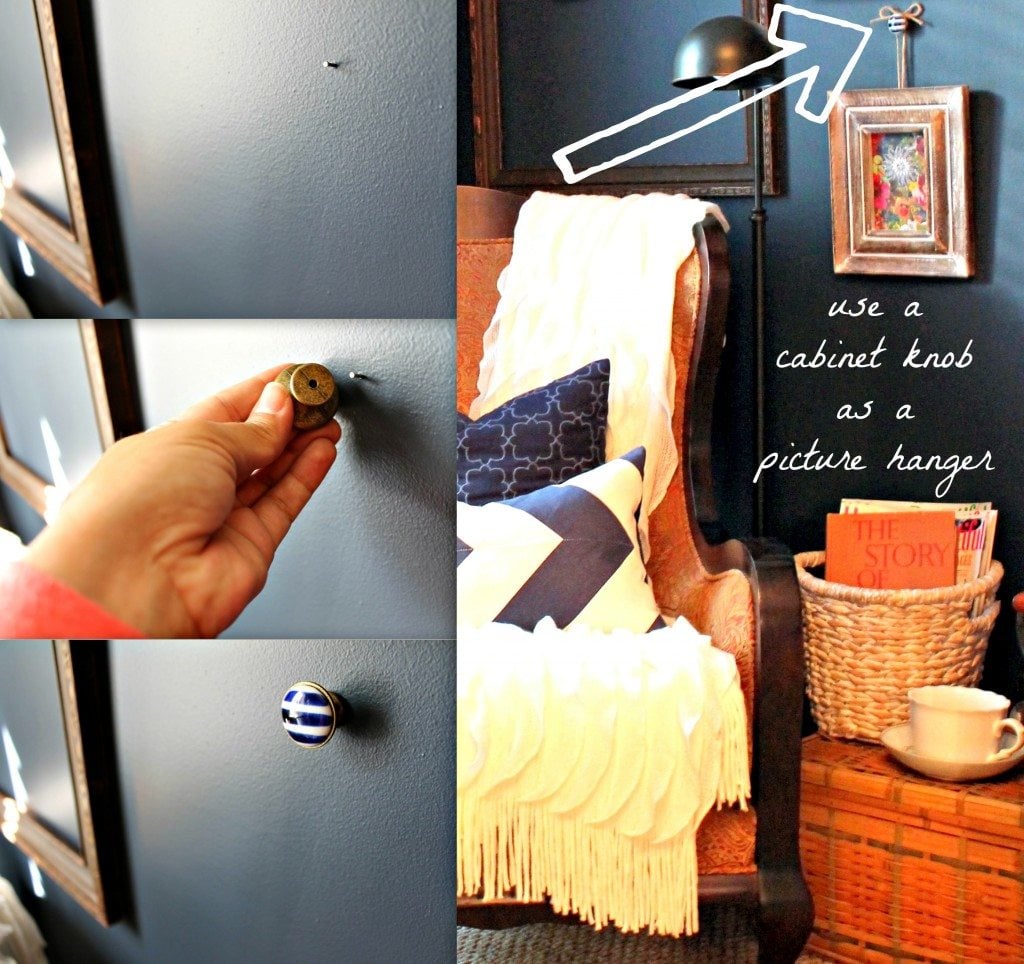 thechic_cabinetknobpicturehanger