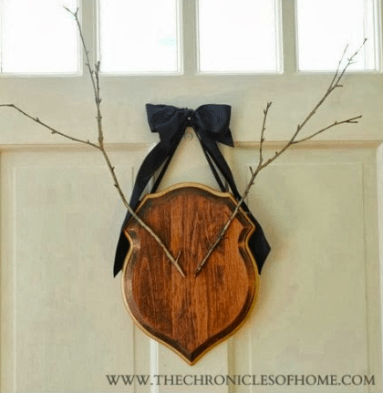 glittered faux antlers