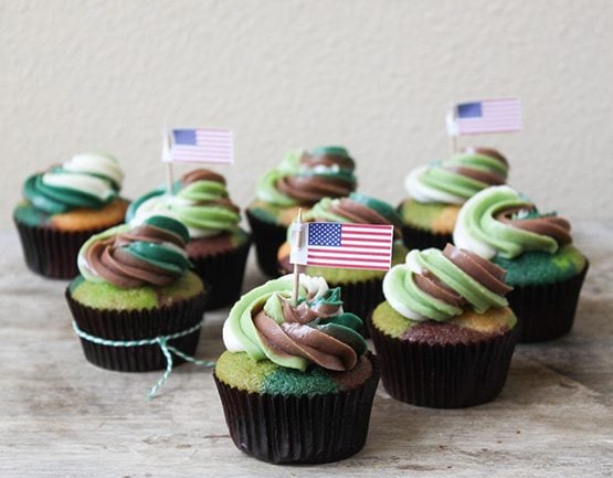 Veterans Day: Camouflage Cupcakes