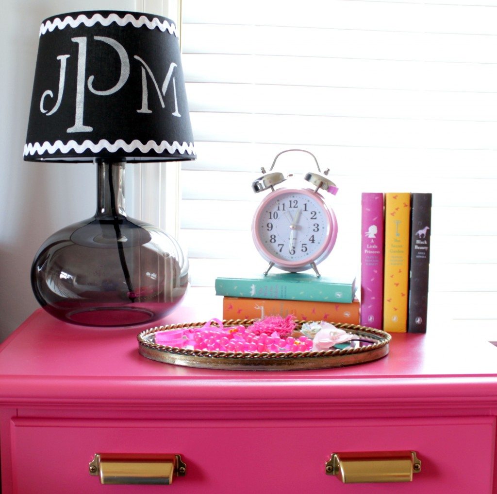 monogrammed lampshade