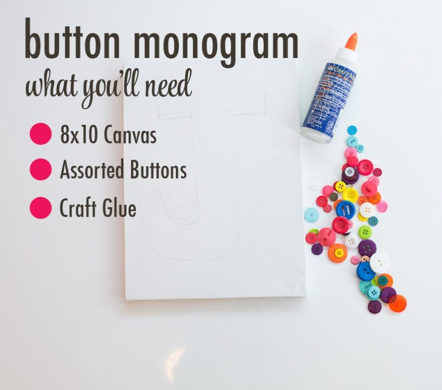 Button Monogram Wall Art