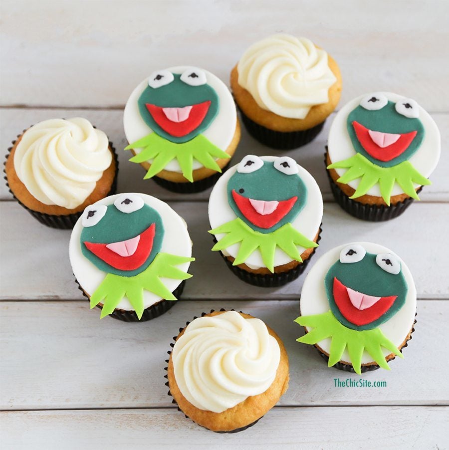 Kermit and Constantine Muppet Cupcakes