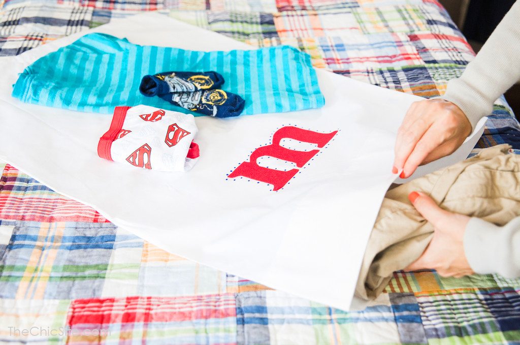 Laying out kids clothes for school