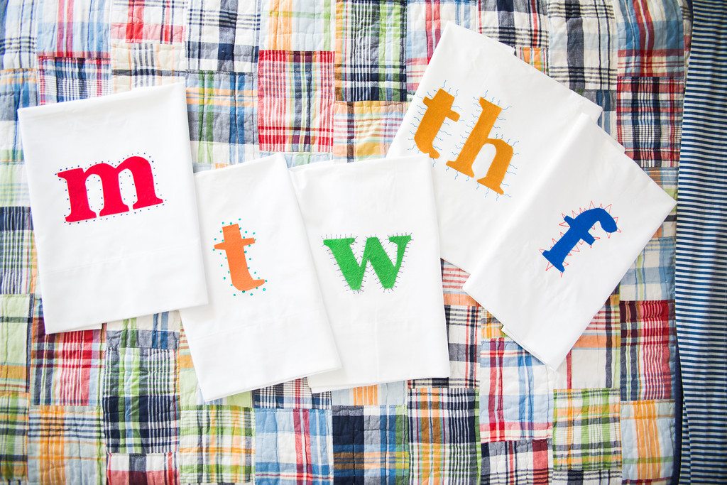 monogram day of the week