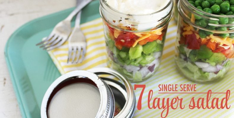 Layer Salad in a Mason Jar