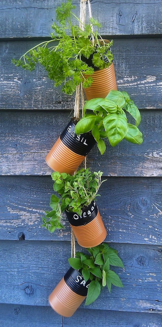 DIY Stacked Herb Garden - Growing Herbs at Home