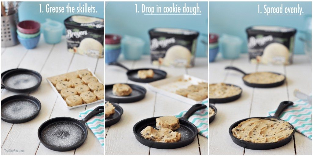 homemade chocolate chip pizookies with ice cream