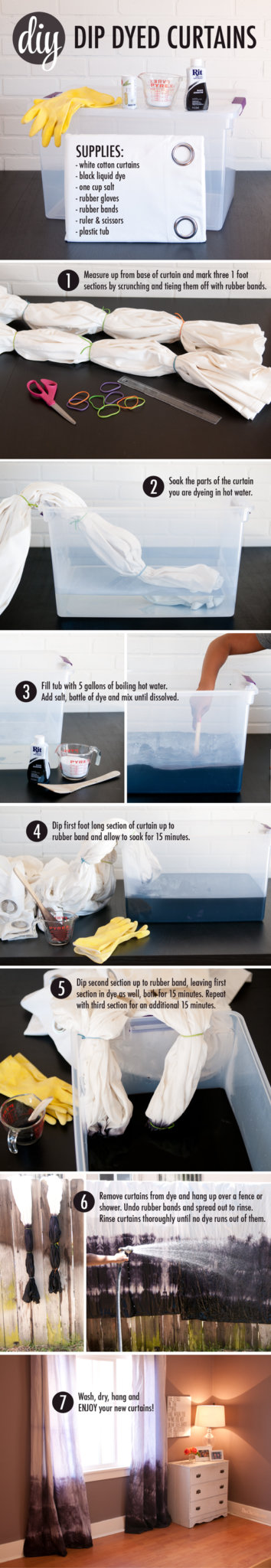 step by step to dip dye