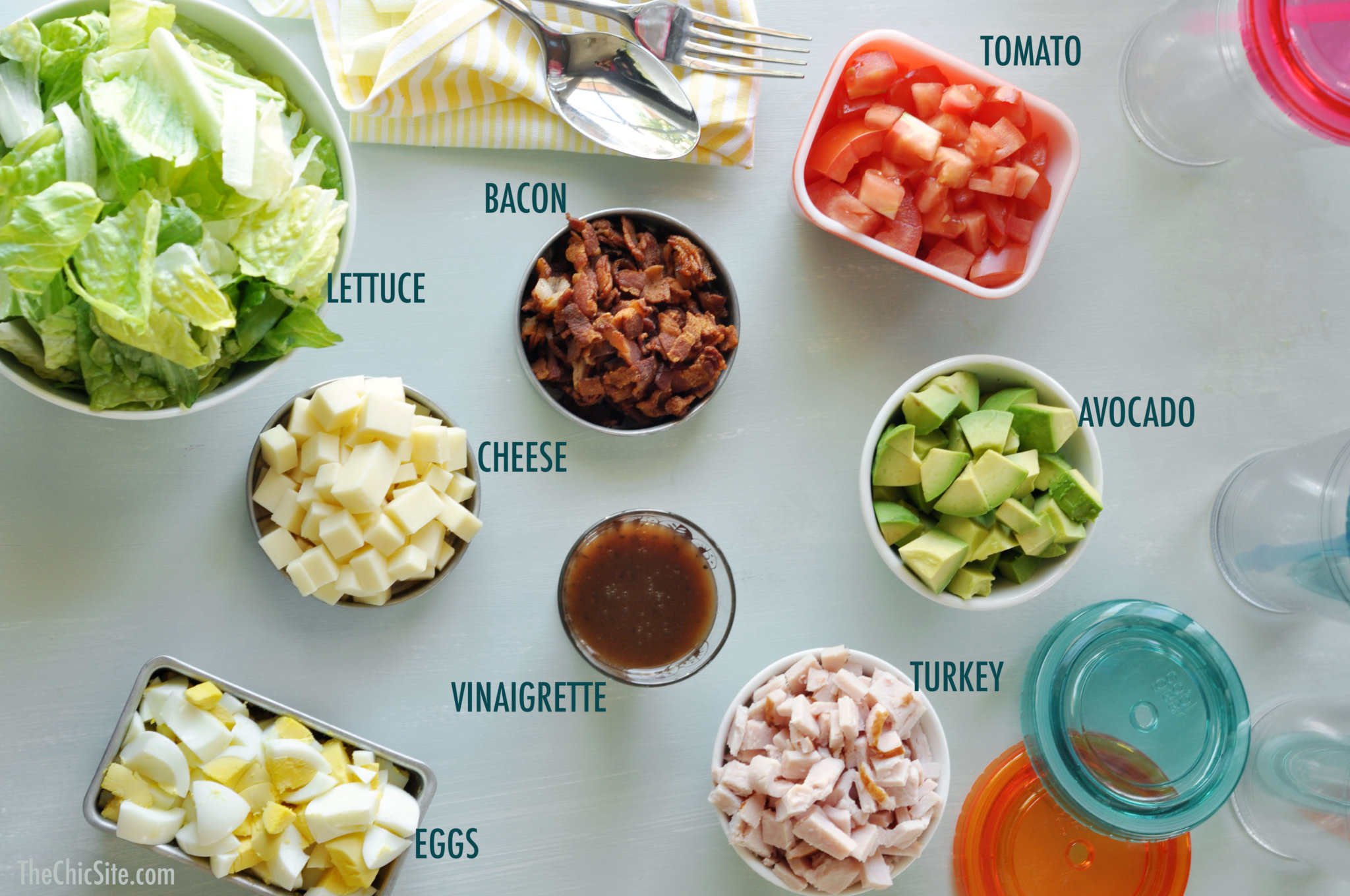 Ingredients for Cobb Salad - Rachel Hollis