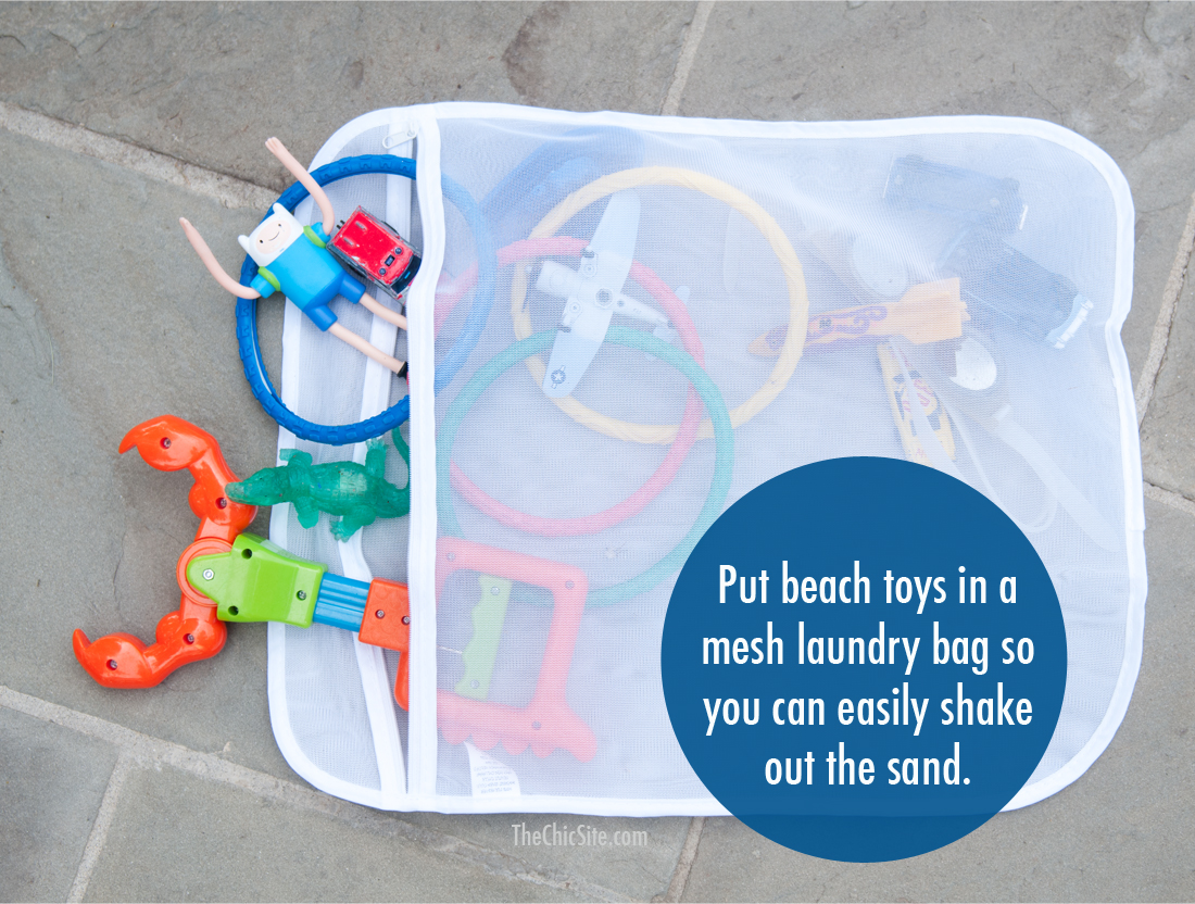 beach toys in a bag