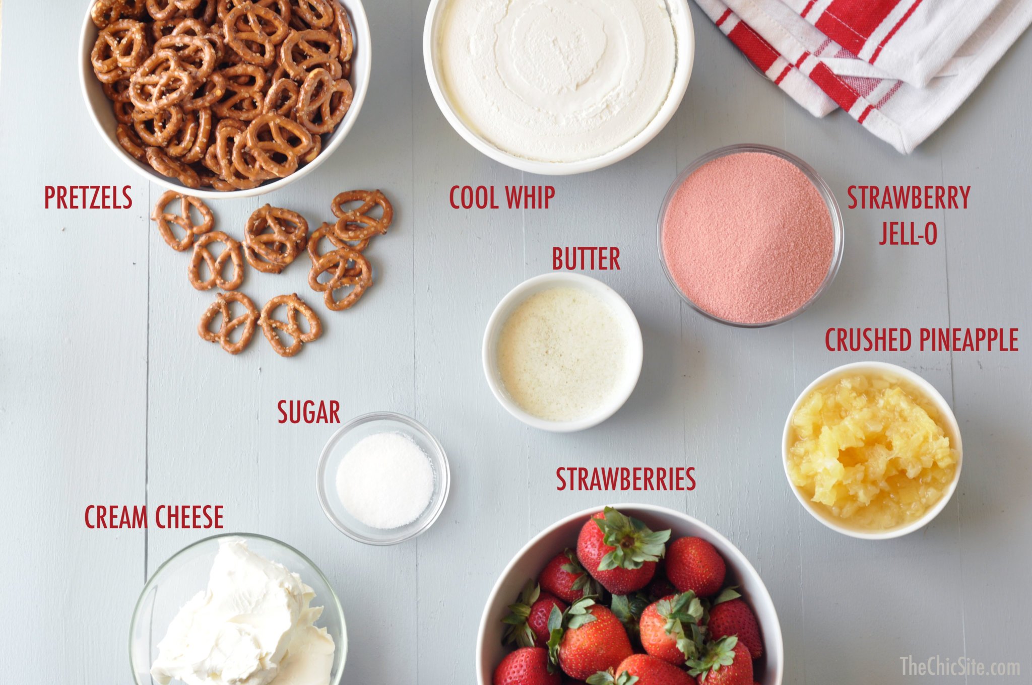 ingredients for pretzel salad Rachel Hollis