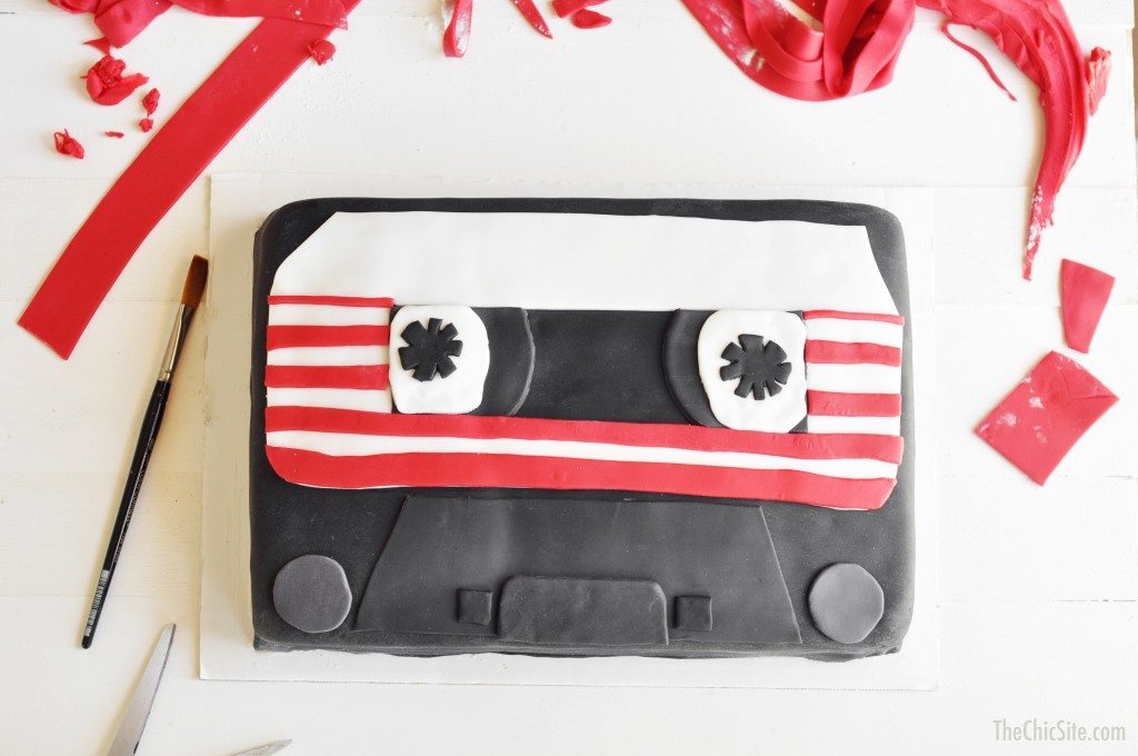cassette tape birthday cake