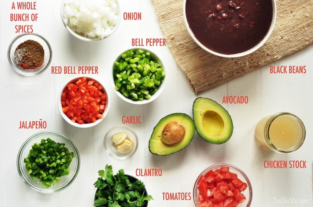 black bean soup ingredients