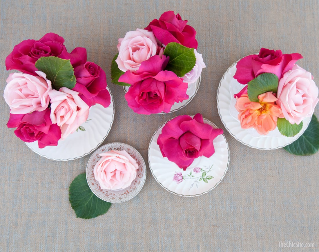 diy rose centerpiece