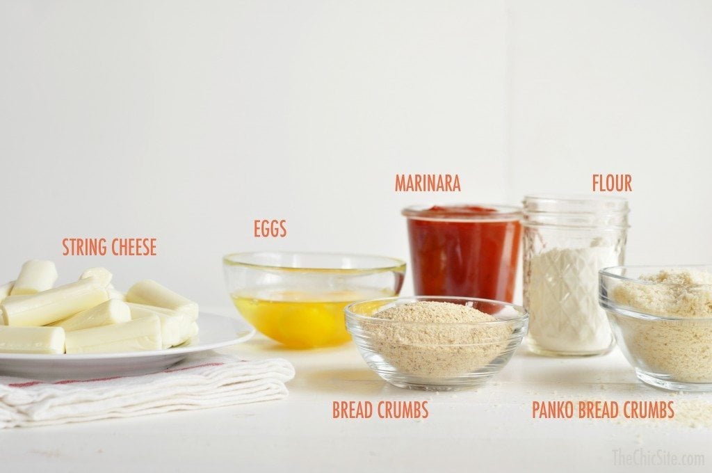 ingredients for mozzarella sticks