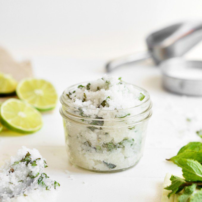 Homemade Peppermint Foot Scrub