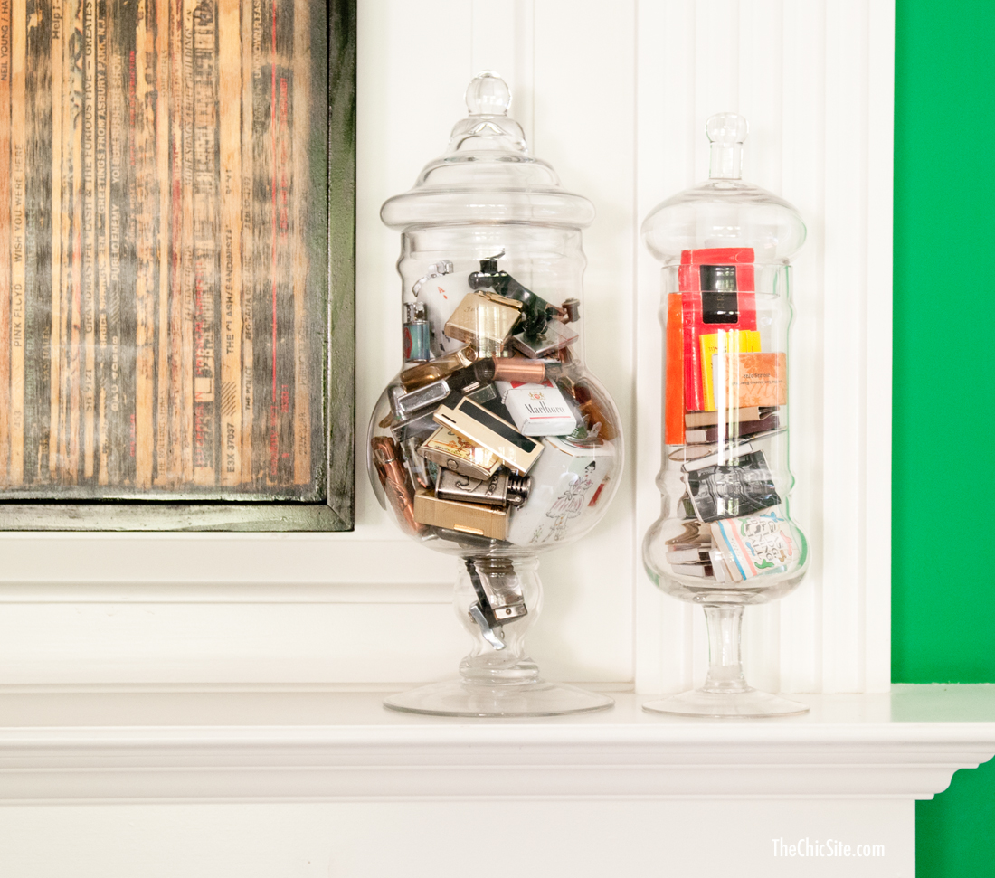 Mantle with Apothecary Jars