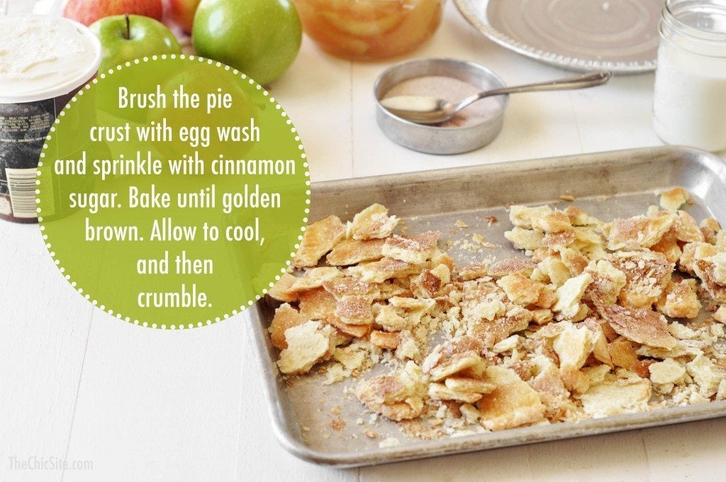 baked pie crust on baking sheet