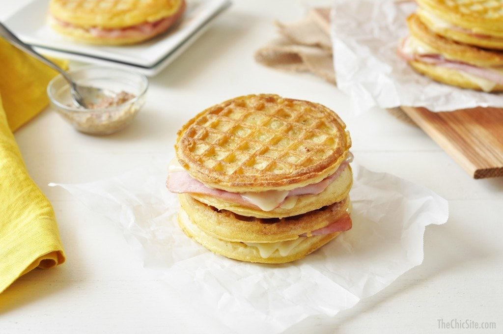 waffle ham and cheese