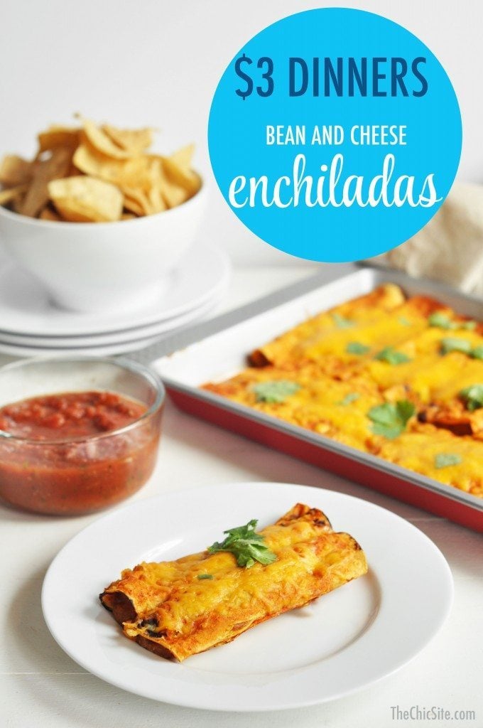 bean and cheese enchiladas