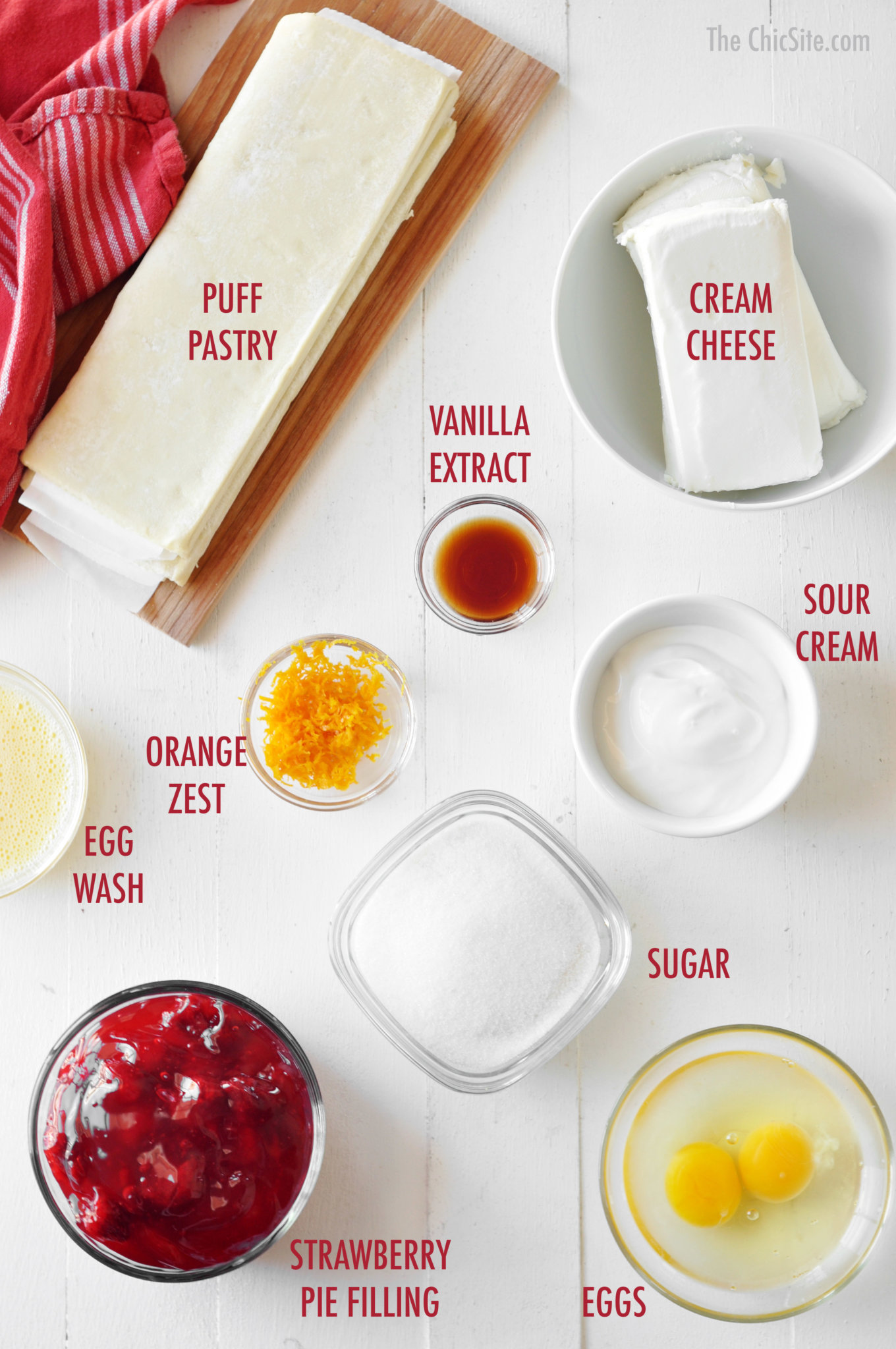 ingredients for cheesecake turnovers - Rachel Hollis