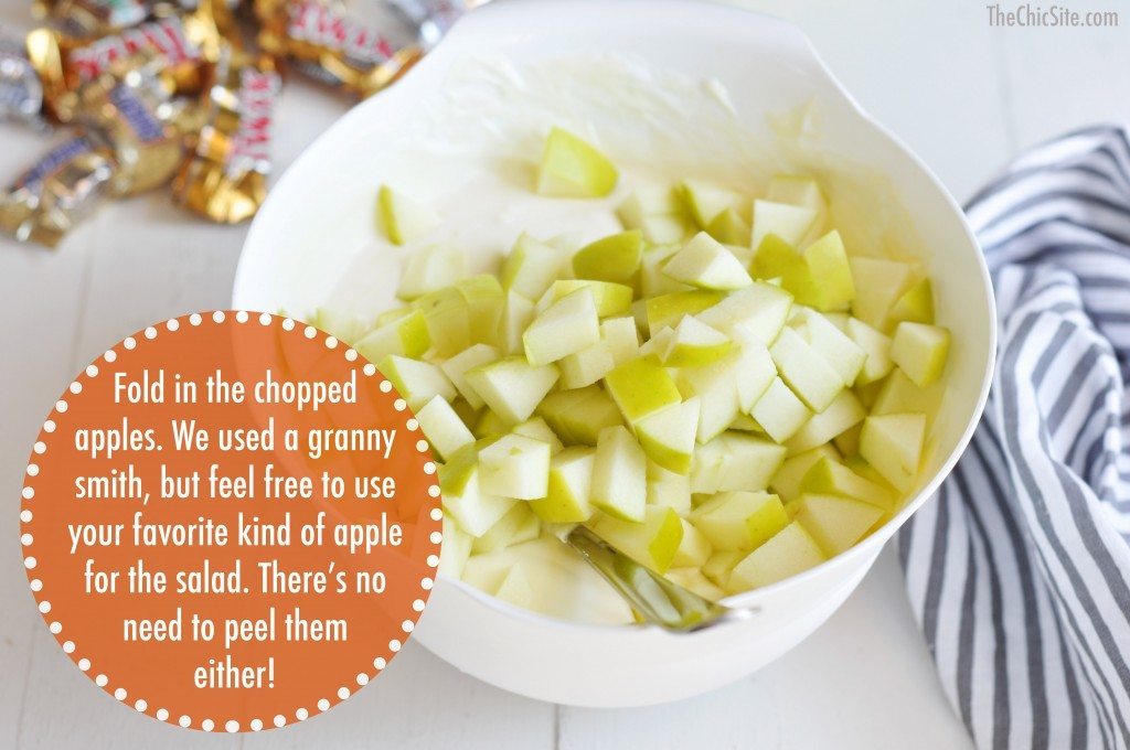 fresh apples in dessert