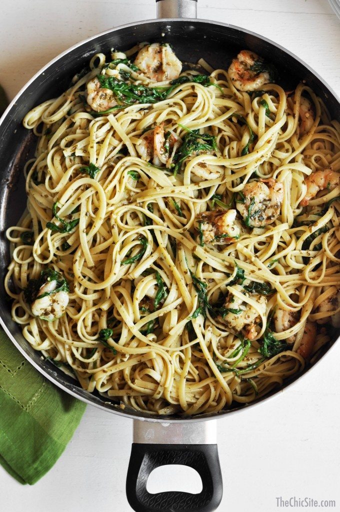 shrimp and pesto recipes