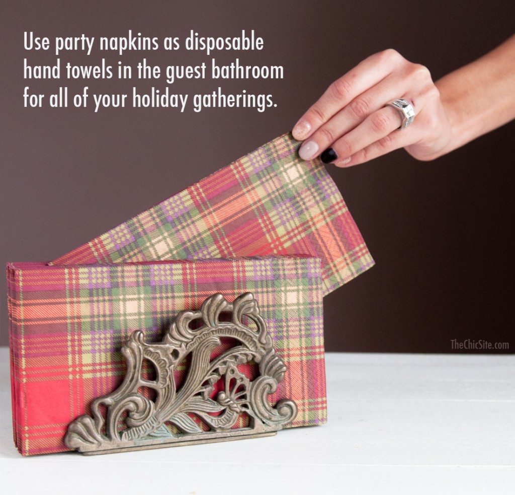 Party Napkins as Hand Towels
