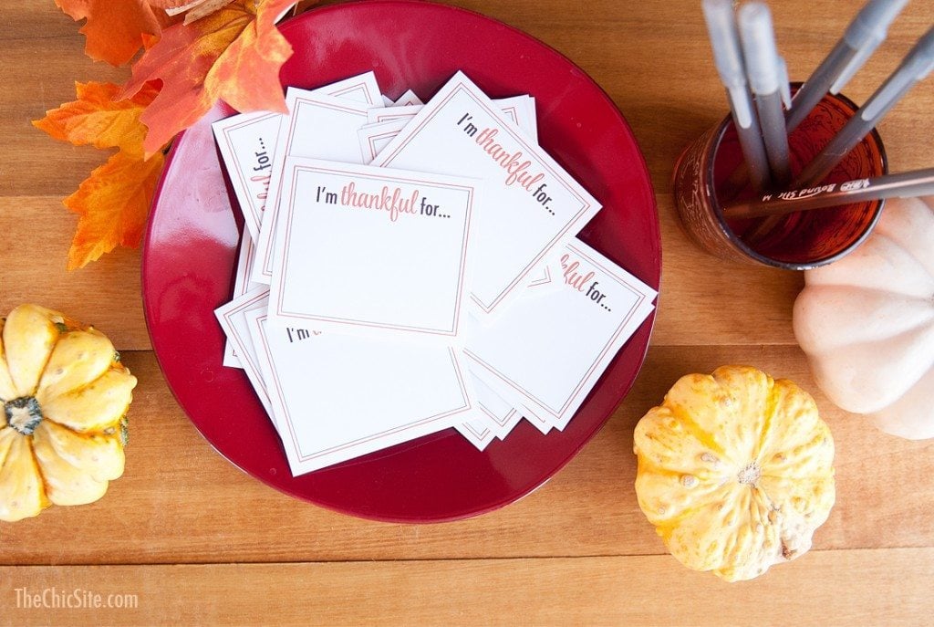 I'm thankful free printable