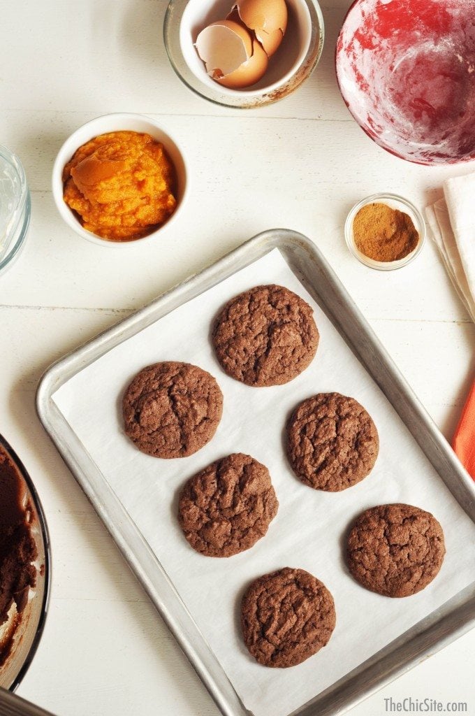 cookies on a baking sheet