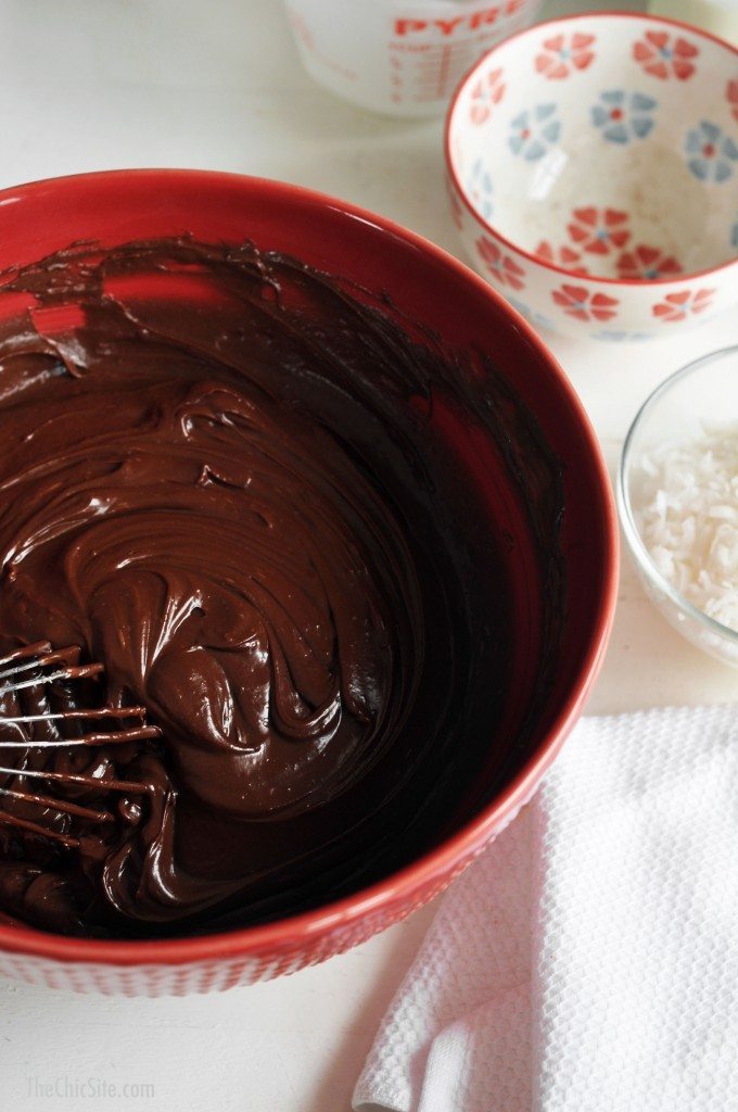 dark chocolate coconut pie filling