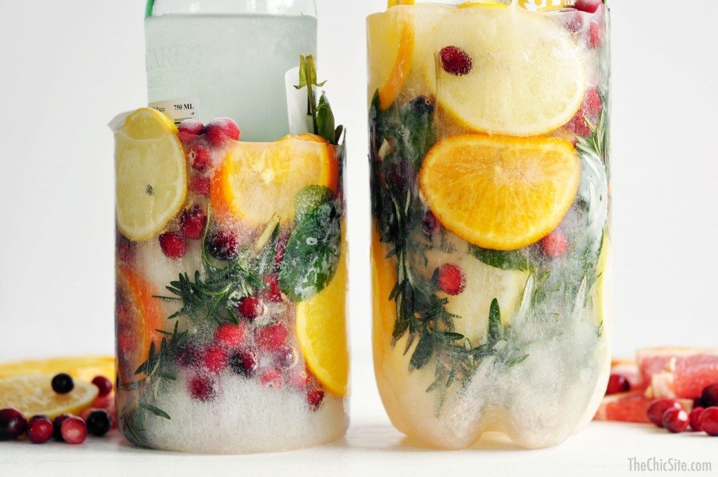 festive holiday ice buckets for booze