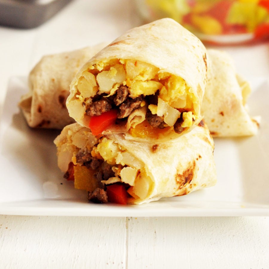 Freezable Breakfast Burritos