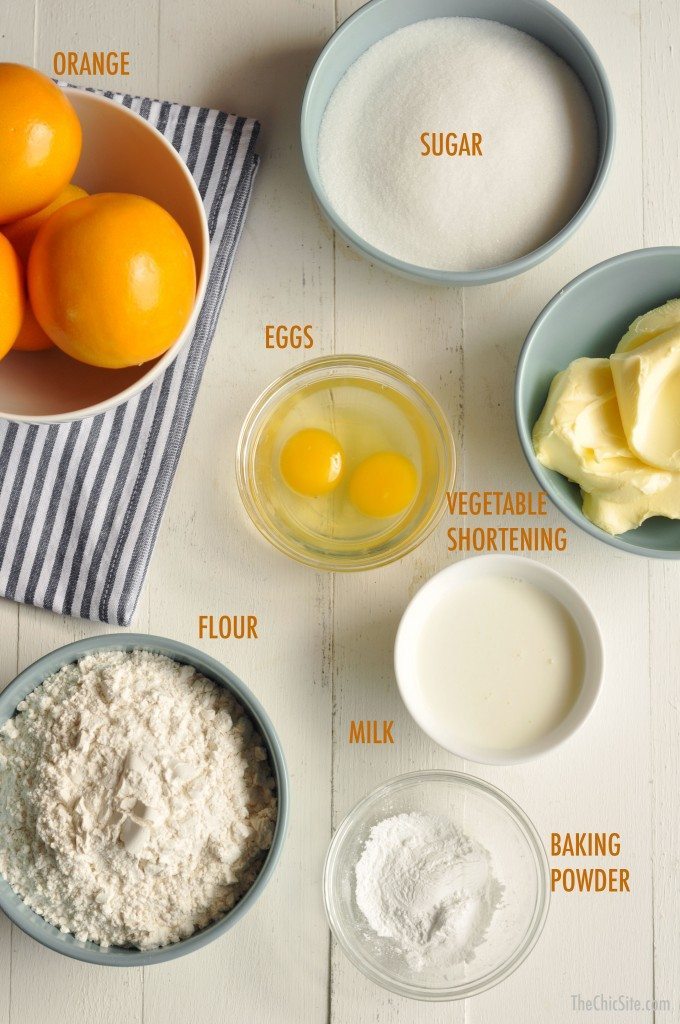 ingredients for orange sugar cookies