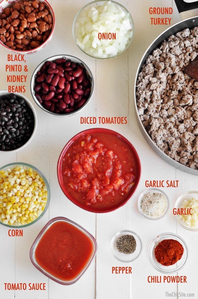 ingredients for turkey chili