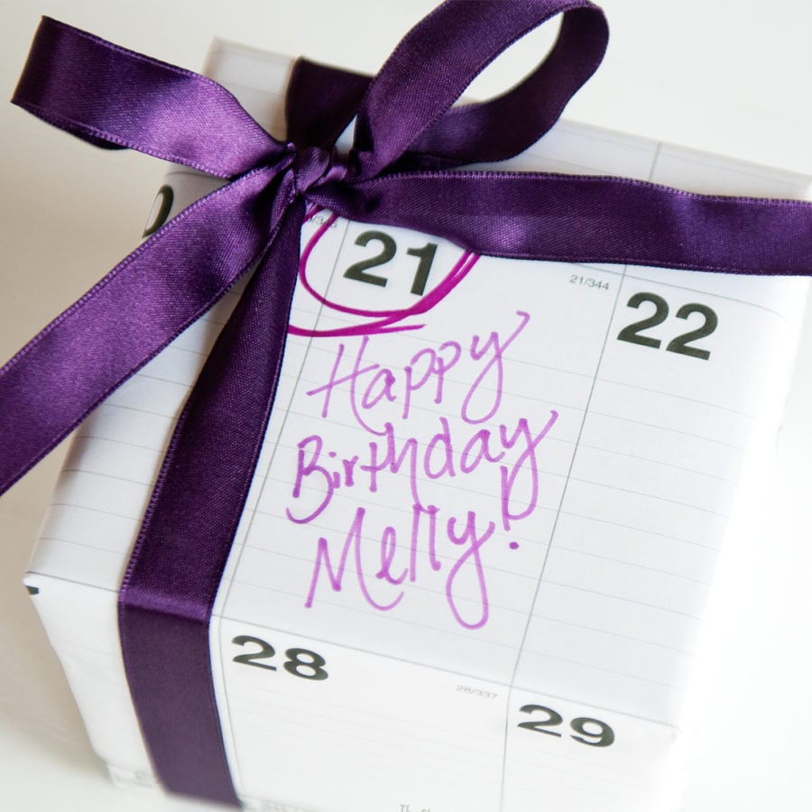 Calendar Wrapping Paper