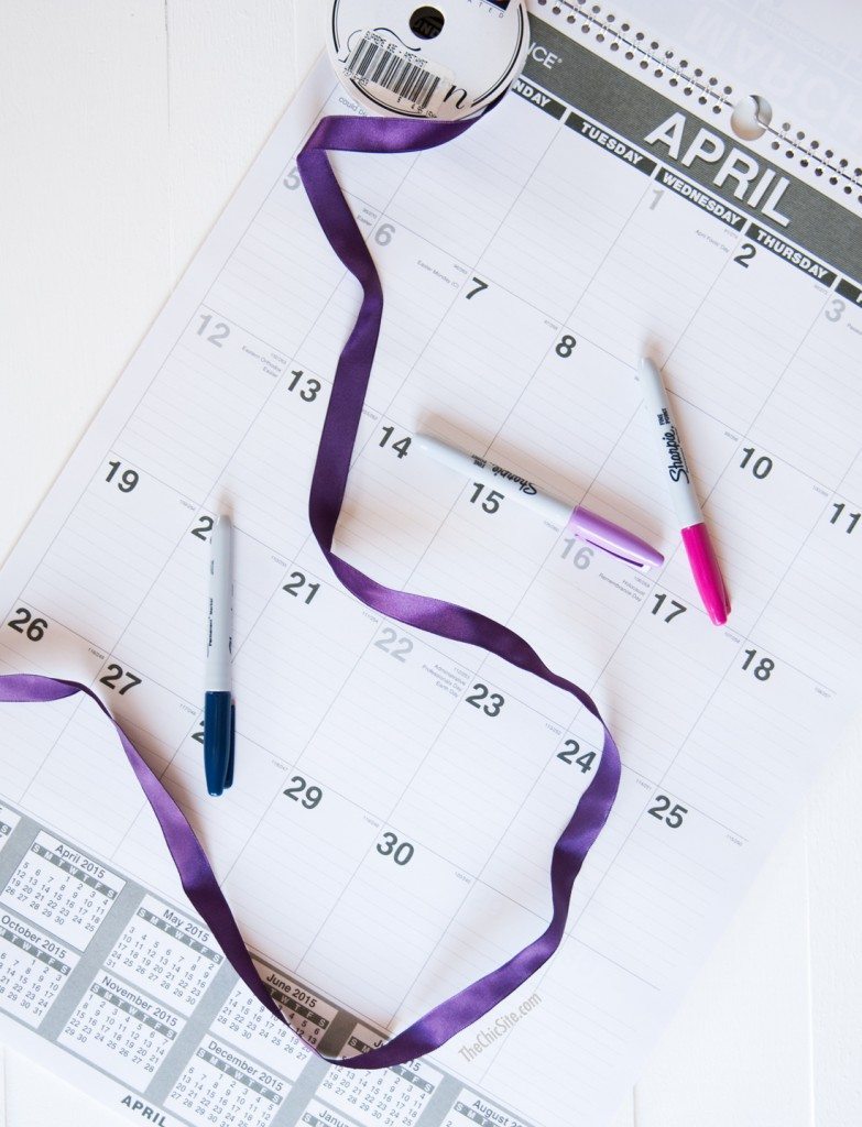 Supplies for Calendar Gift Wrap