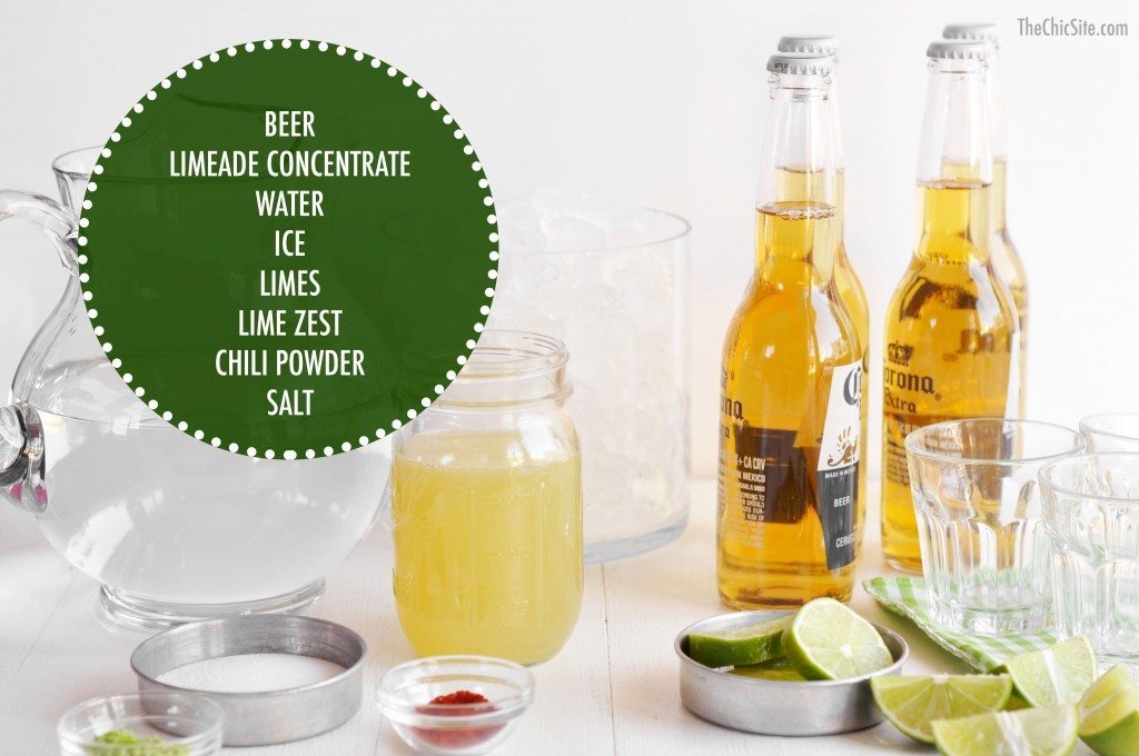 ingredients for beer limeade