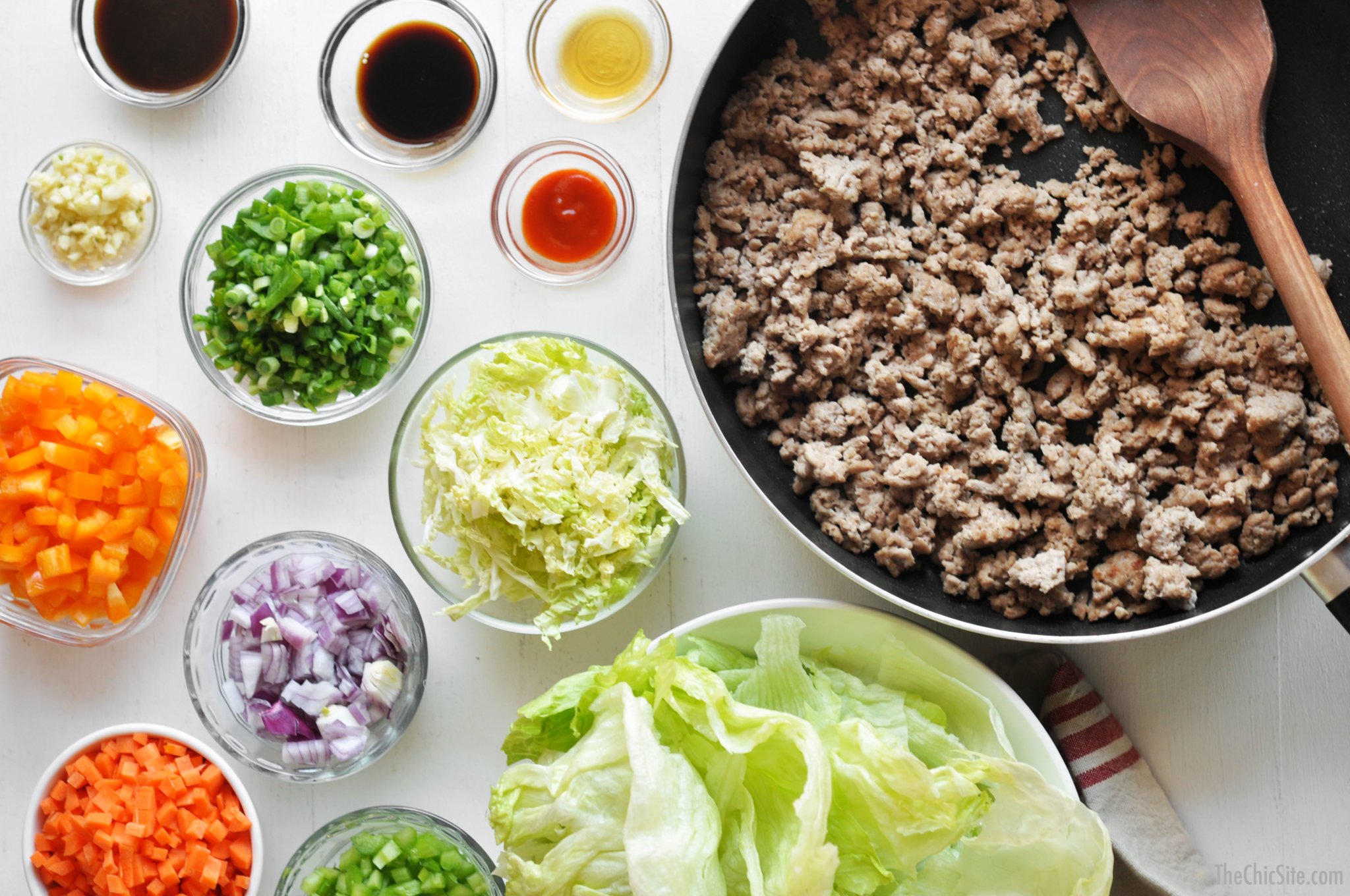 ingredients for lettuce wraps Rachel Hollis