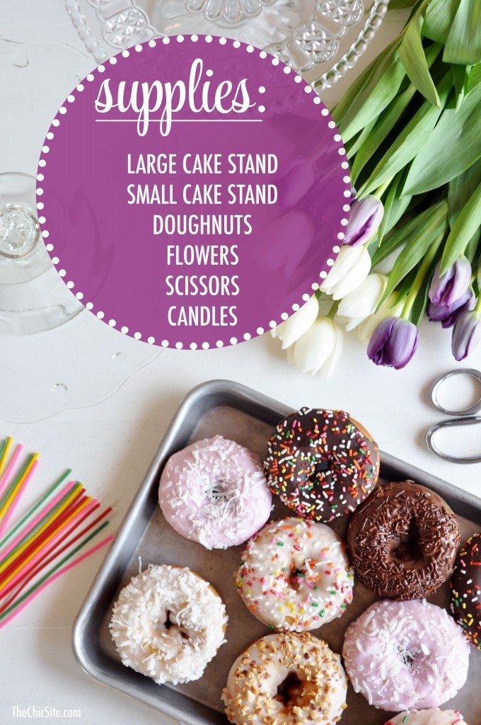 doughnut cake tower