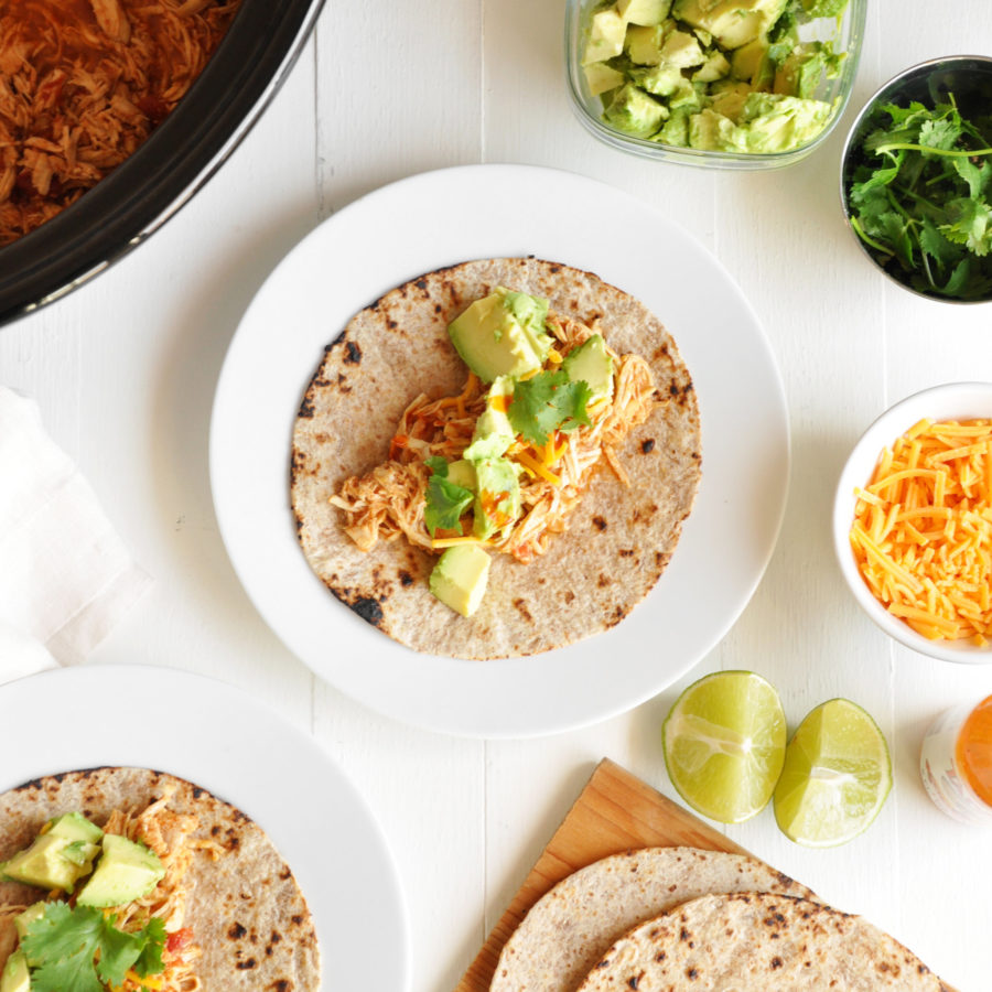 Slow-Cooker Shredded Chicken Tacos